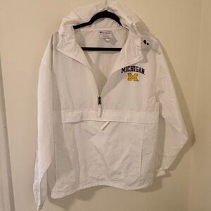 Champion White Michigan Windbreaker